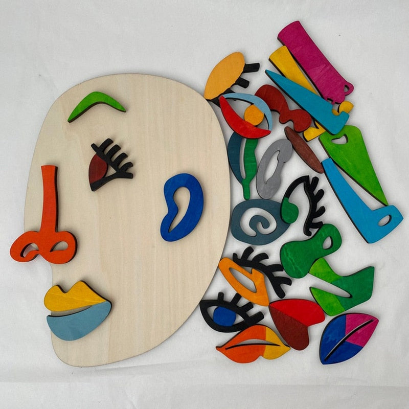 Picasso Art Puzzle Play Set Children's Wooden Montessori Puzzle