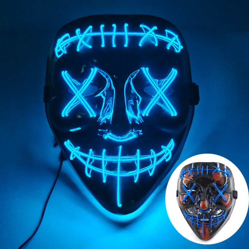 Glowing Cosplay LED Joker Masks