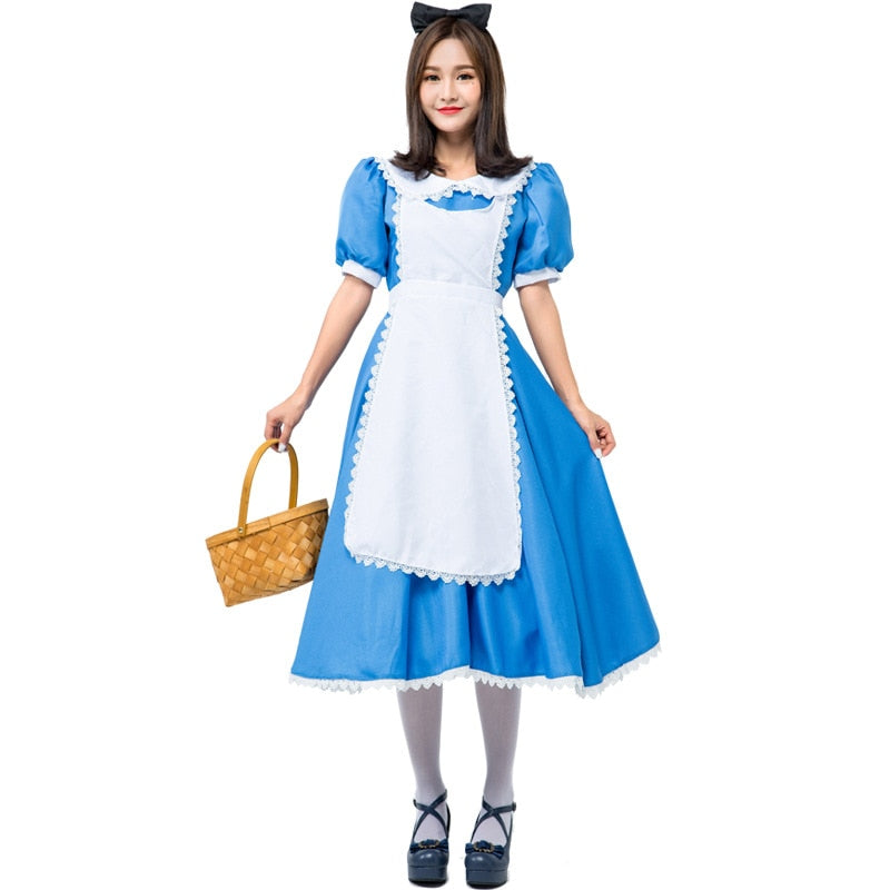 Alice In Wonderland Costume Adult Kids Cosplay
