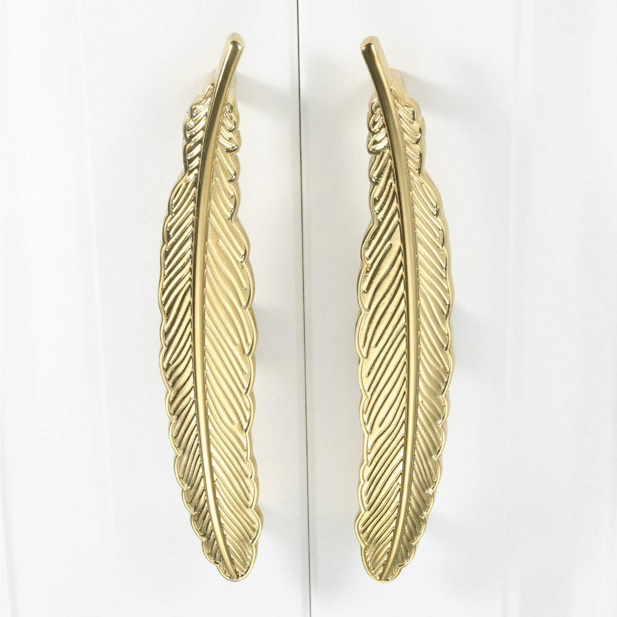 Brass Dragonfly and Feather Furniture Door Handles and Knobs