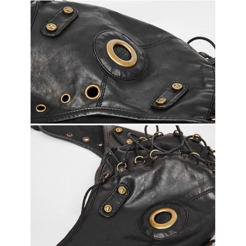 Punk Trapper Hat With Goggles Steampunk Earflap Bomber Hat