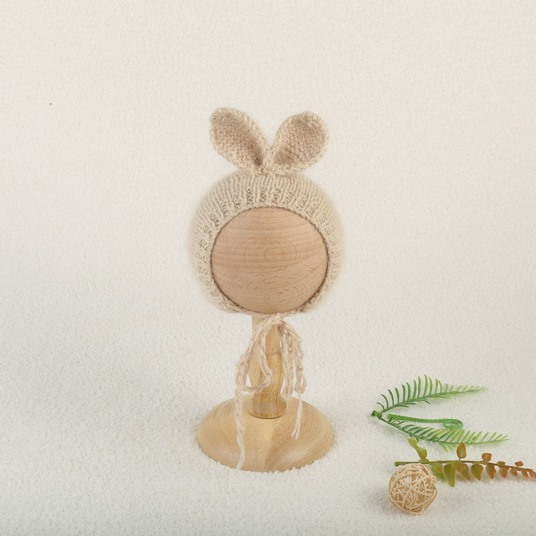 Soft Knitted Angora Floppy Rabbit Ears Bonnet Newborn Photography Props
