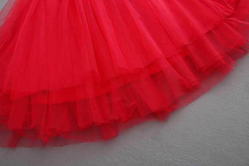 Girls Summer Flower Tulle Lace Dress Photoshoot Dress