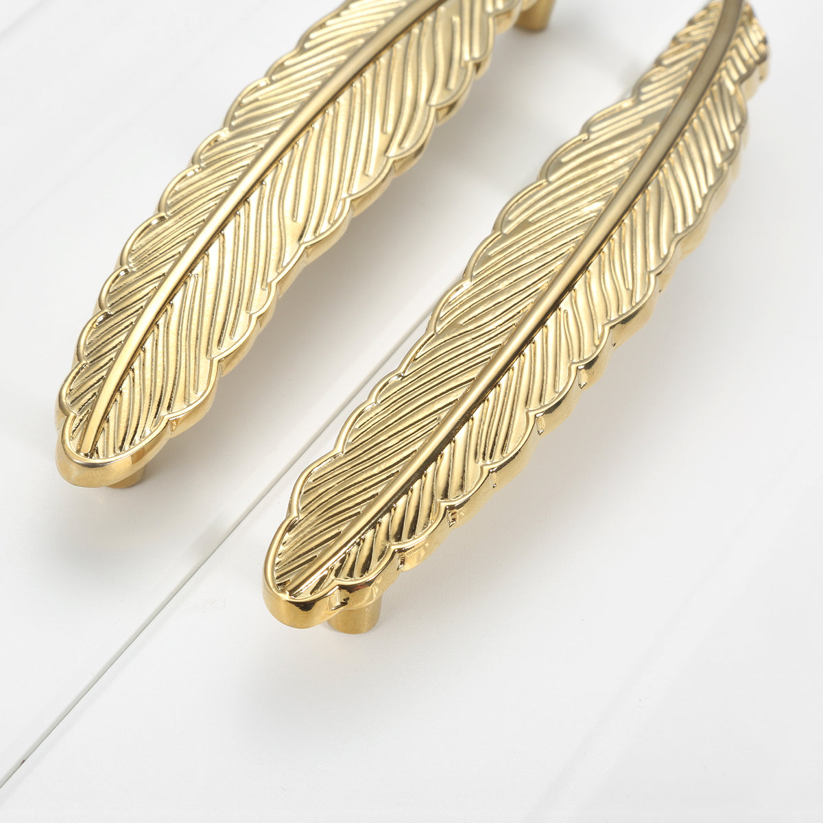 Brass Dragonfly and Feather Furniture Door Handles and Knobs
