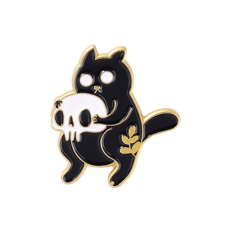 Halloween Cats Enamel Pins