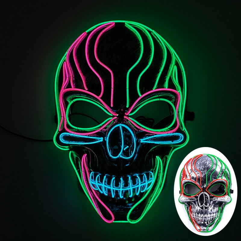 Glowing Cosplay LED Joker Masks