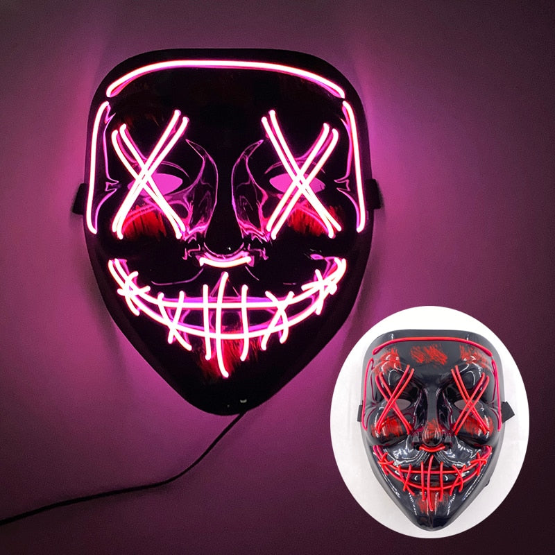 Glowing Cosplay LED Joker Masks