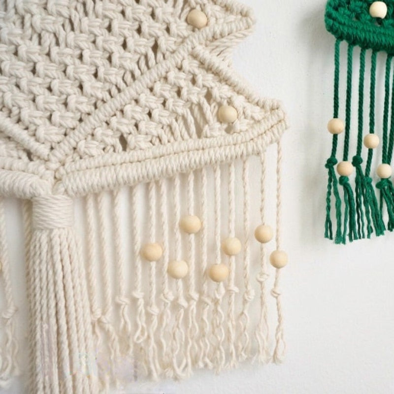 Macrame Boho Christmas Tree with Star Wall Hanging