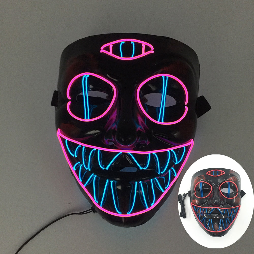 Glowing Cosplay LED Joker Masks