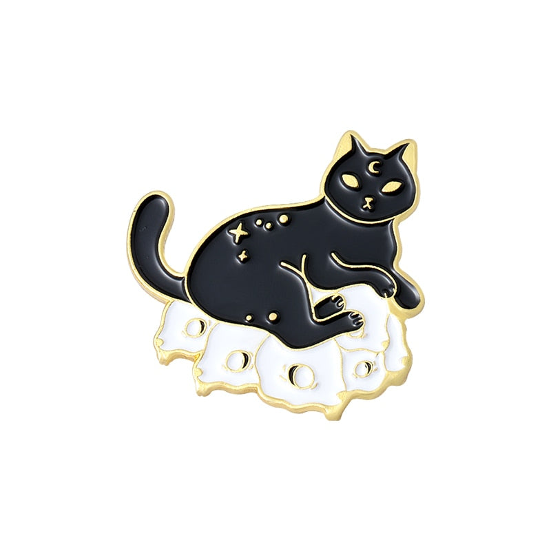 Halloween Cats Enamel Pins