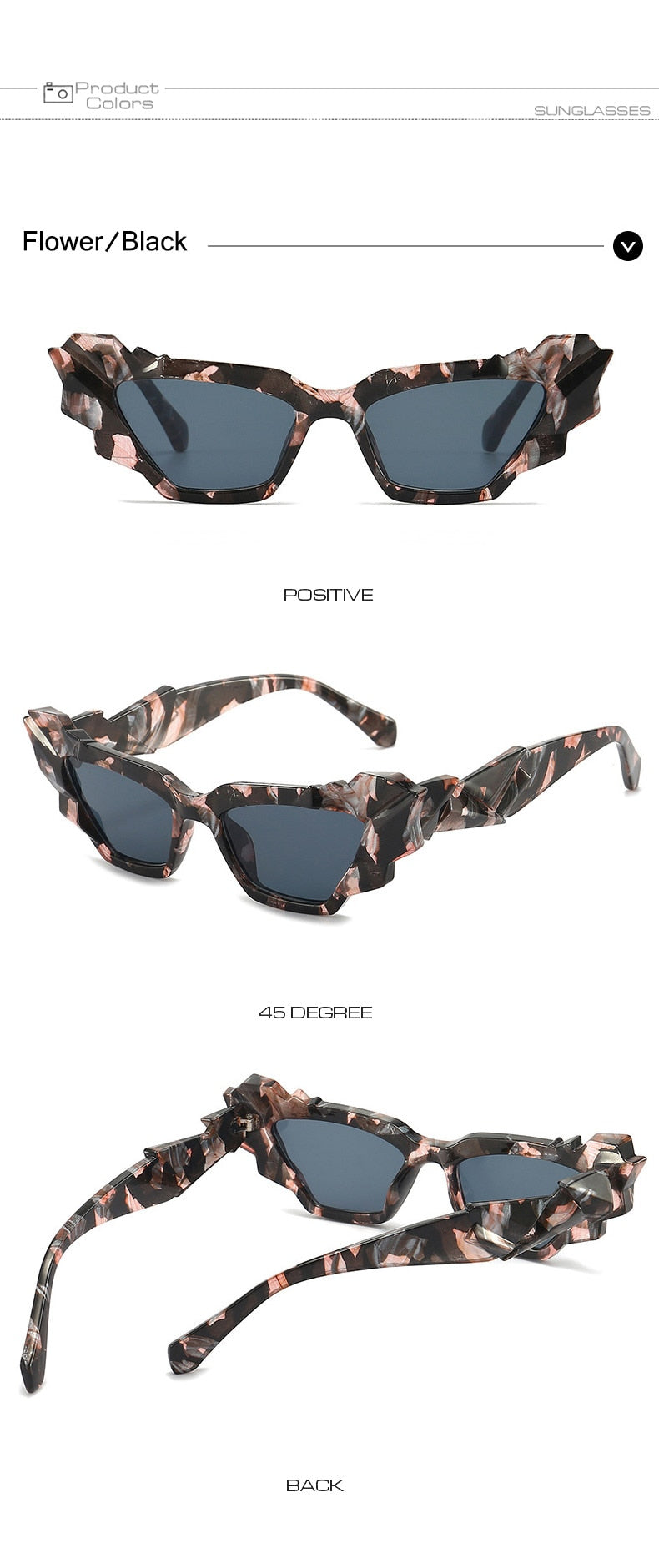 Franny's Fragmented Cat eye Sunglasses