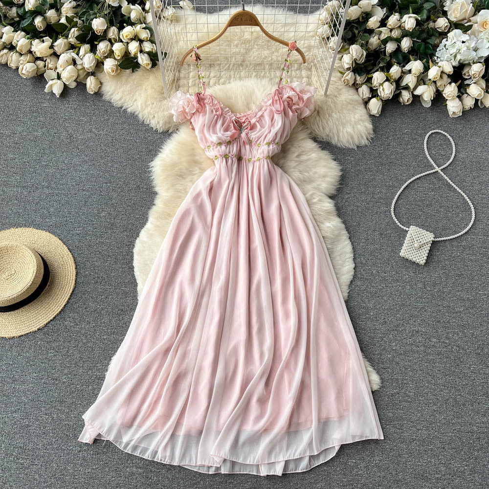 Spring Fae Pink Garden Party Dress