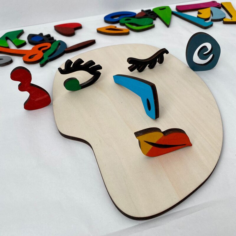 Picasso Art Puzzle Play Set Children's Wooden Montessori Puzzle