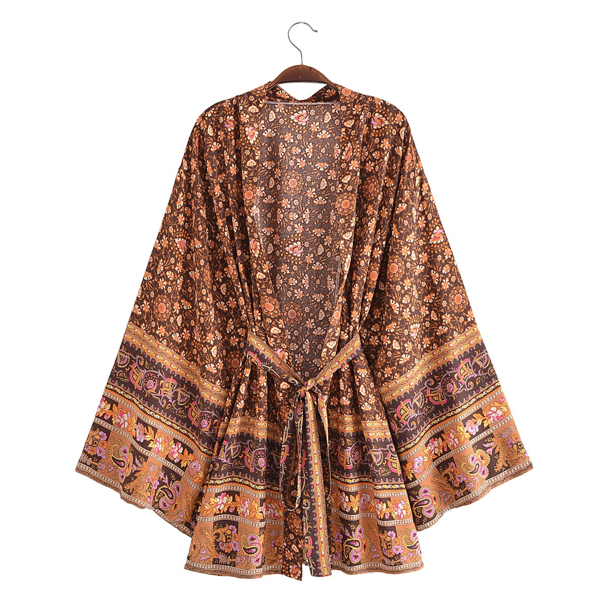 River Moss Boho Short Kimono