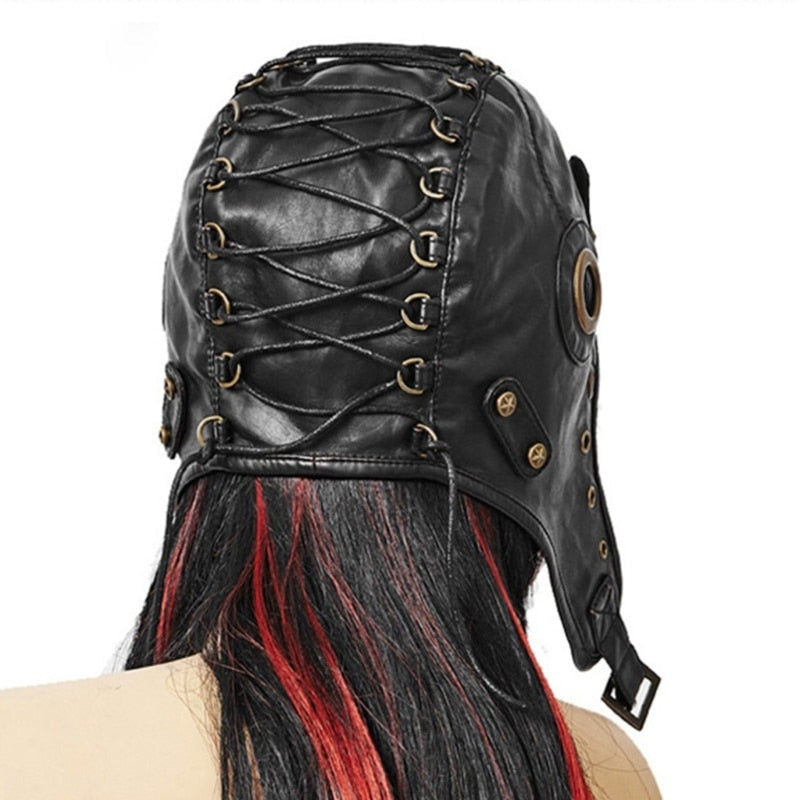 Punk Trapper Hat With Goggles Steampunk Earflap Bomber Hat