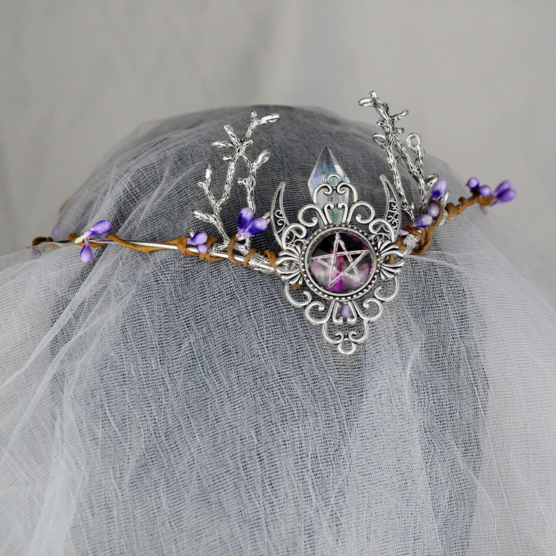 Crystal Forest Crown Elvish Hair Jewellery