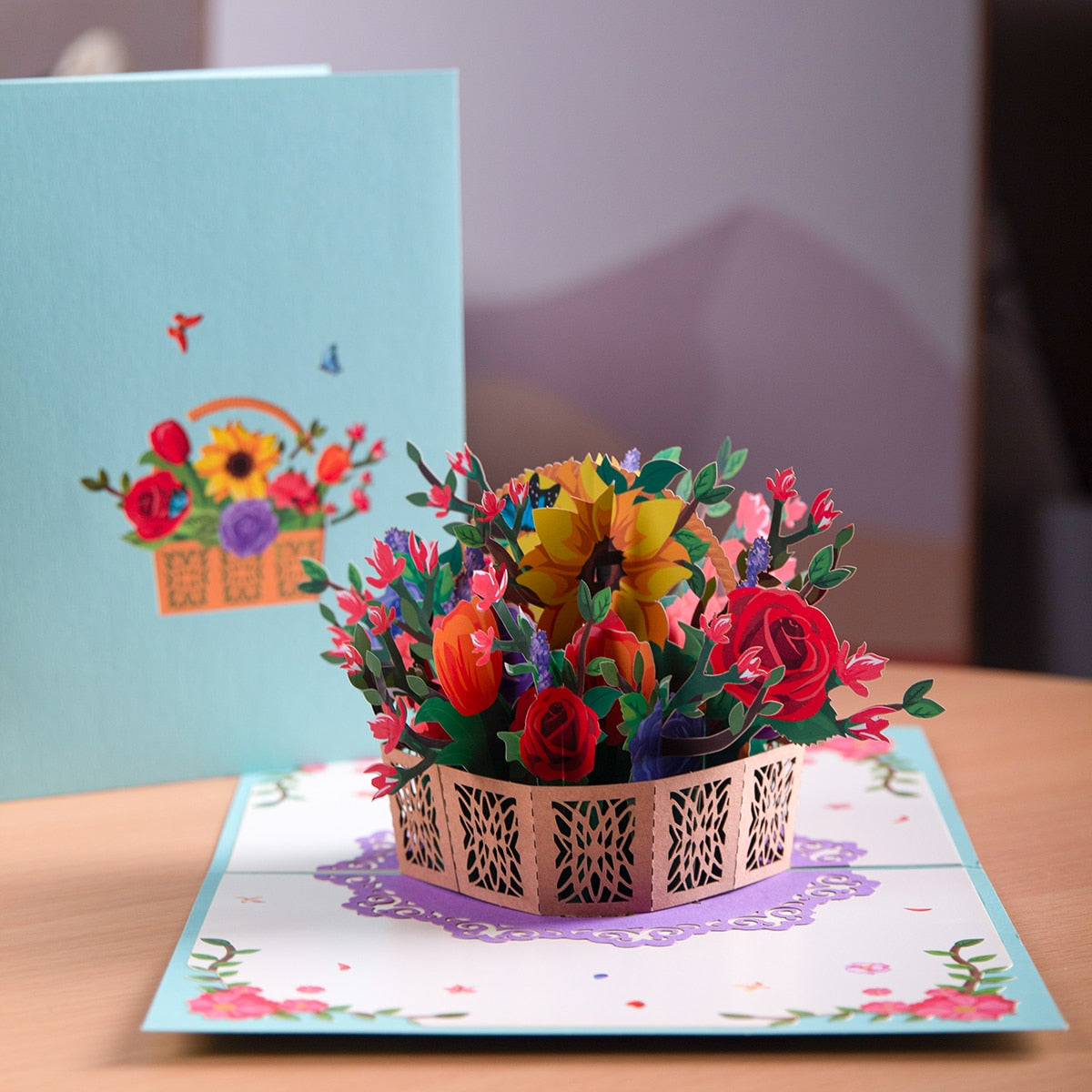 Pop-Up Flower Card 3D Greeting Card