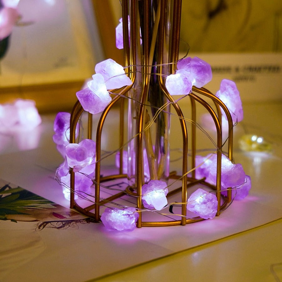 2M Natural Quartz Crystal Energy String Lights