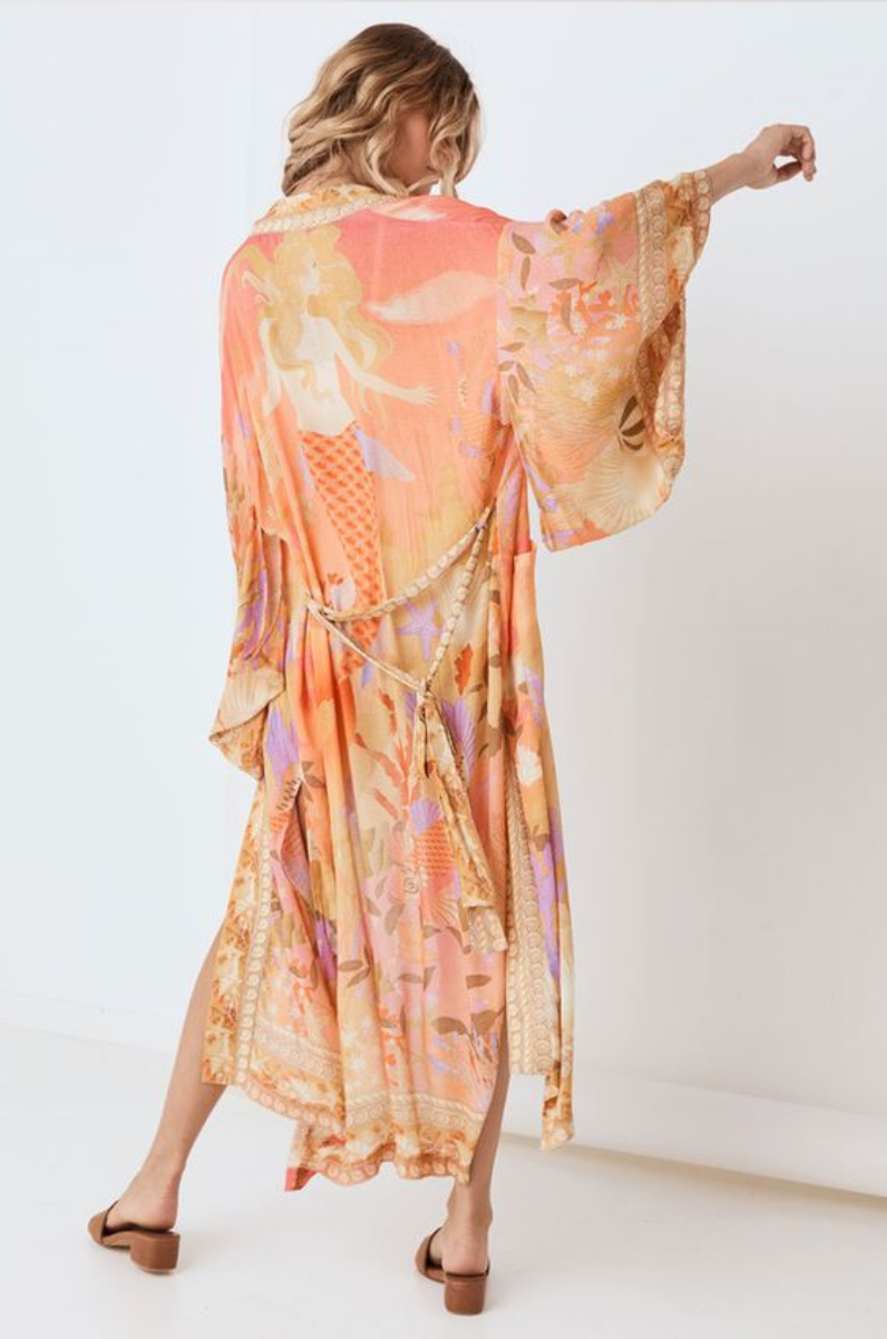 Mermaid Coral's Kimono