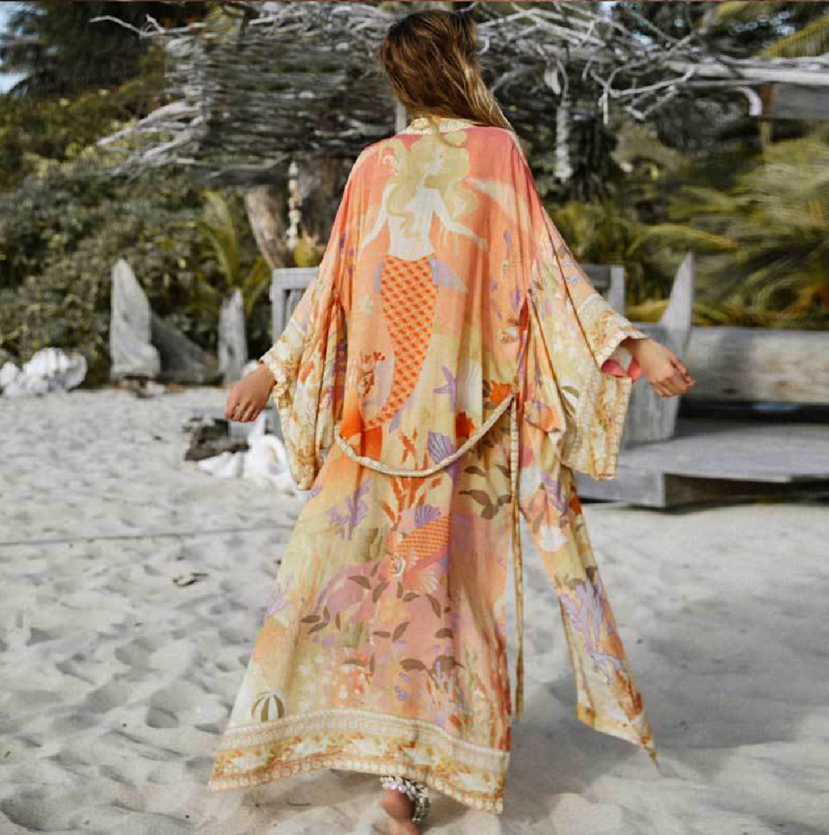 Mermaid Coral's Kimono
