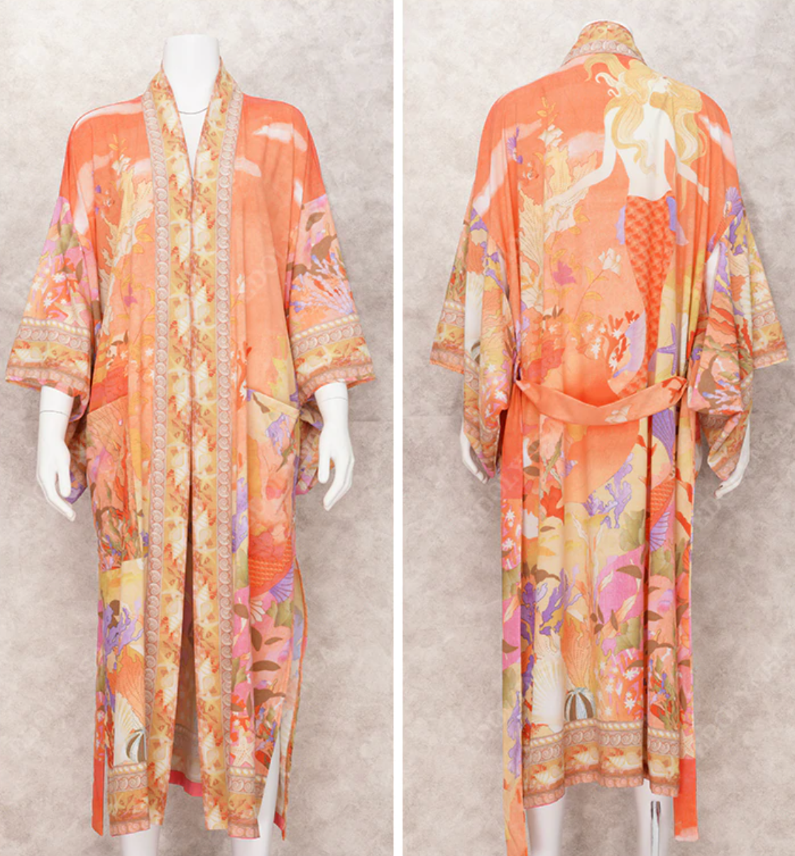 Mermaid Coral's Kimono