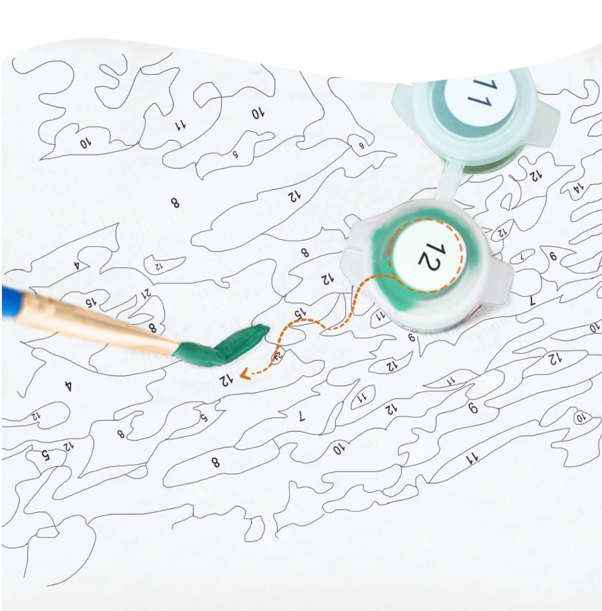 DIY Paint By Numbers Oceanscape Wall Art