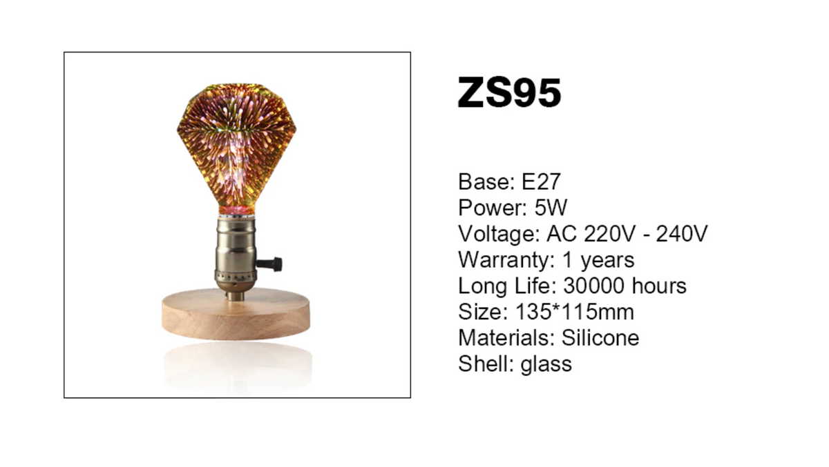 Starburst LED Fancy Schmancy Edison Light Bulbs