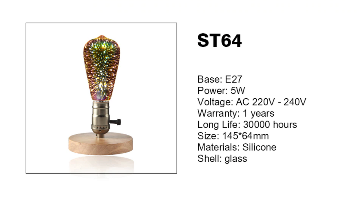 Starburst LED Fancy Schmancy Edison Light Bulbs