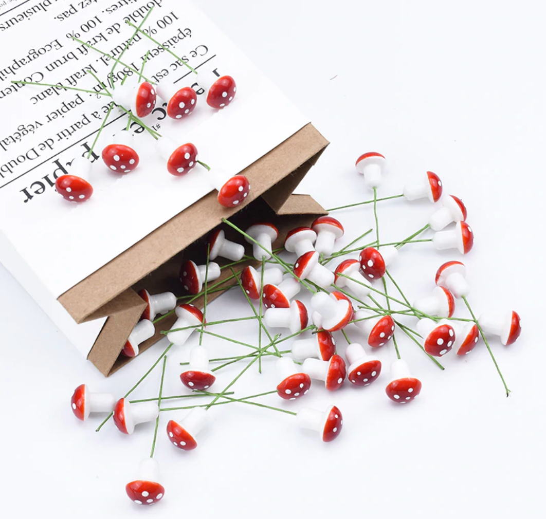 🍄 Ten, Thirty or FIFTY Red Mushroom Picks 🍄