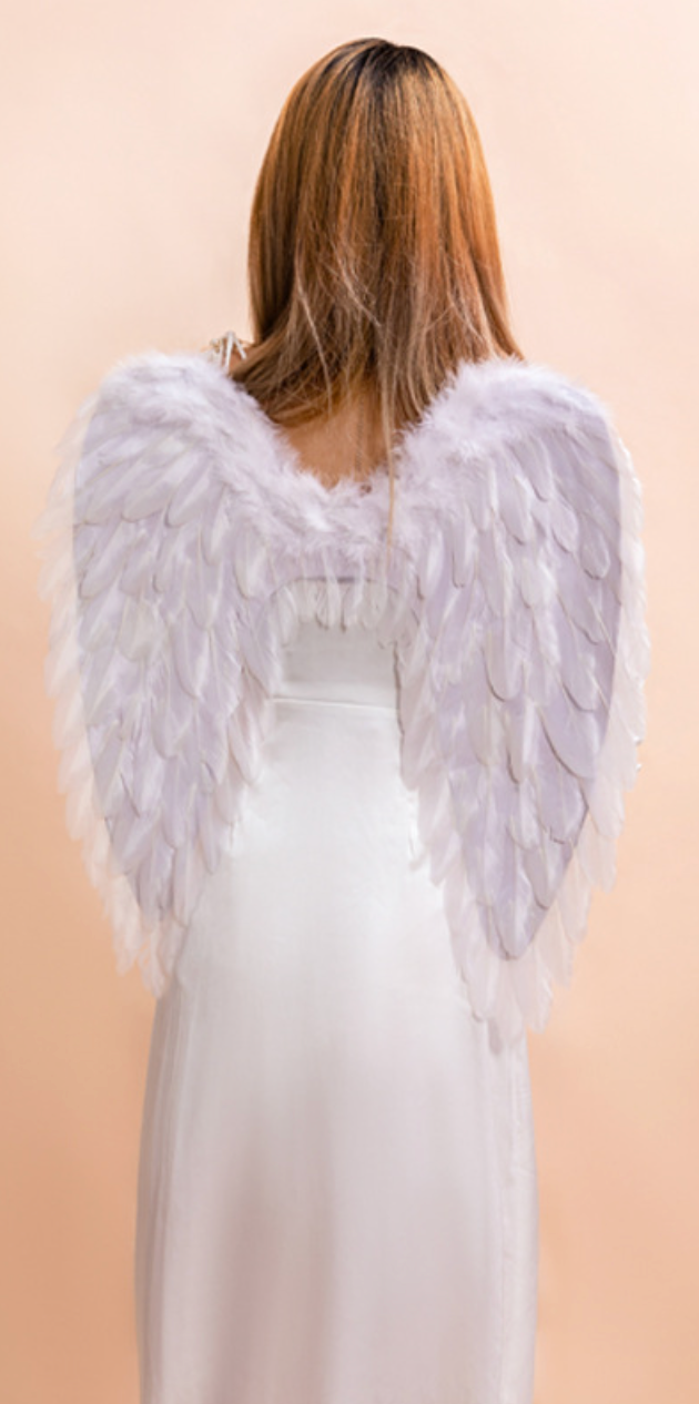 Black Red Pink or White Angel Feather Wings