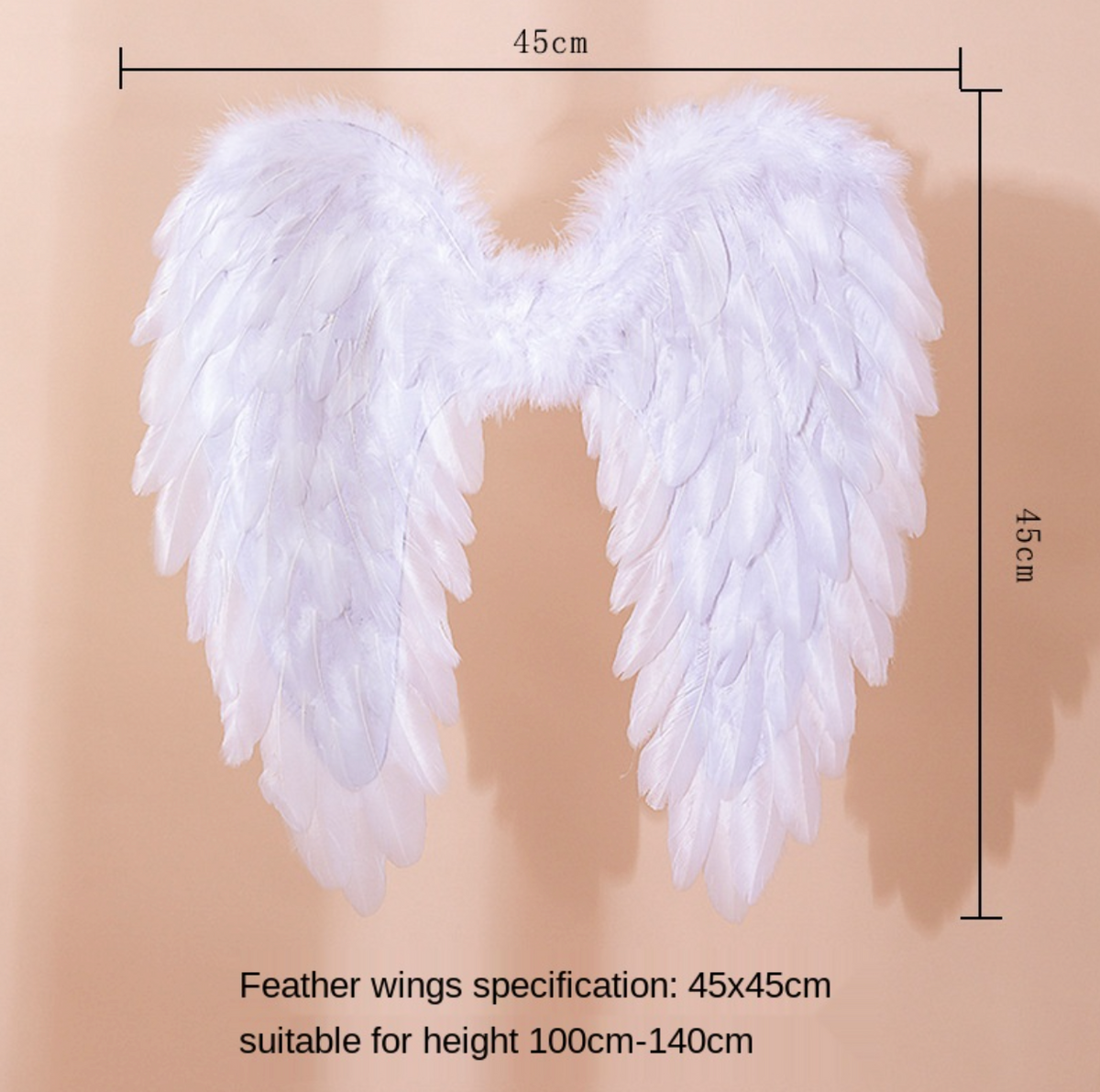 Black Red Pink or White Angel Feather Wings