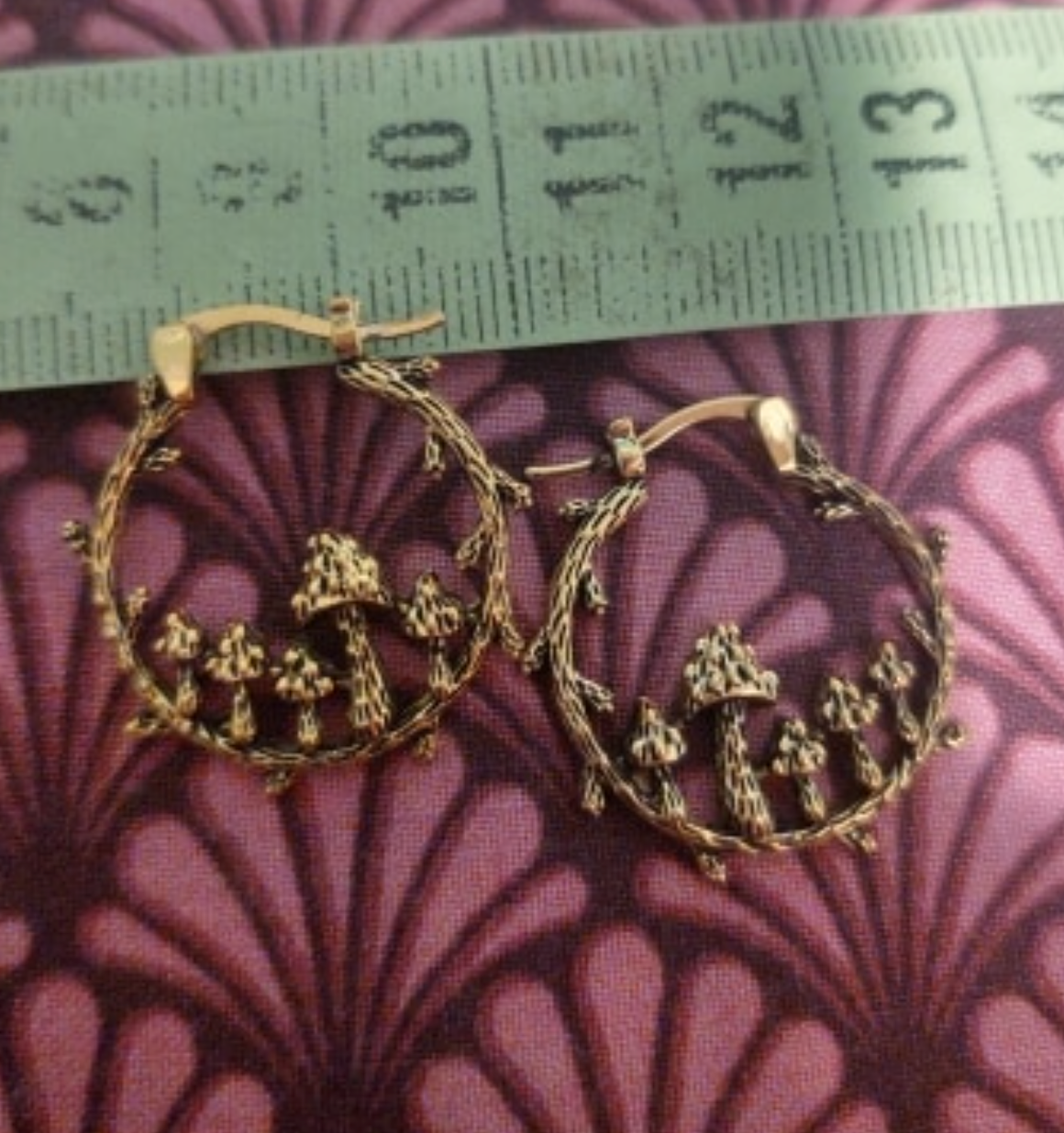 Mushroom Hoop Earrings