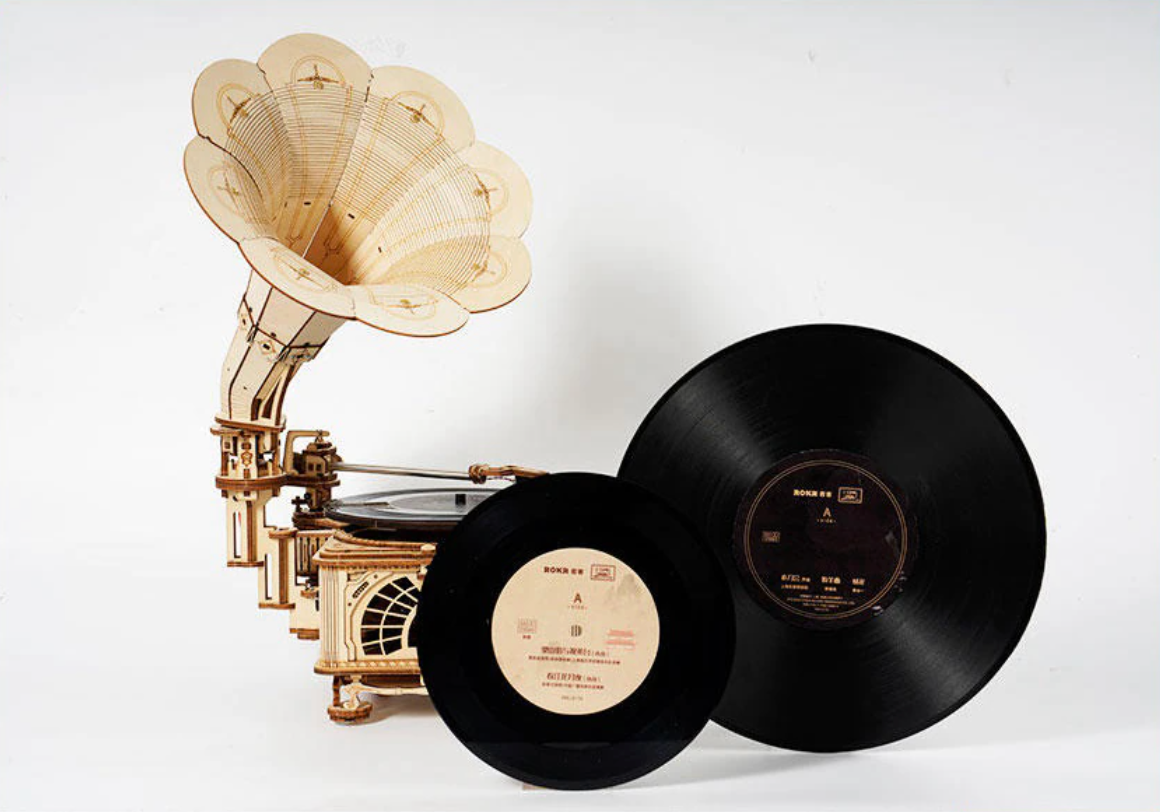 DIY Hand Crank Gramophone Wooden Model Kits
