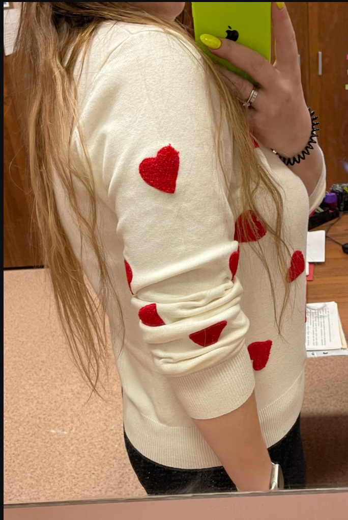 Love Confetti Heart Sweater