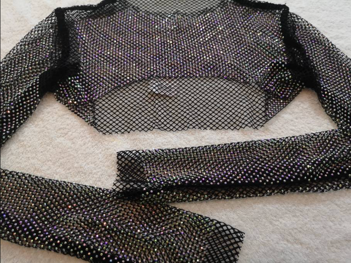 Glittery Net Bolero Top