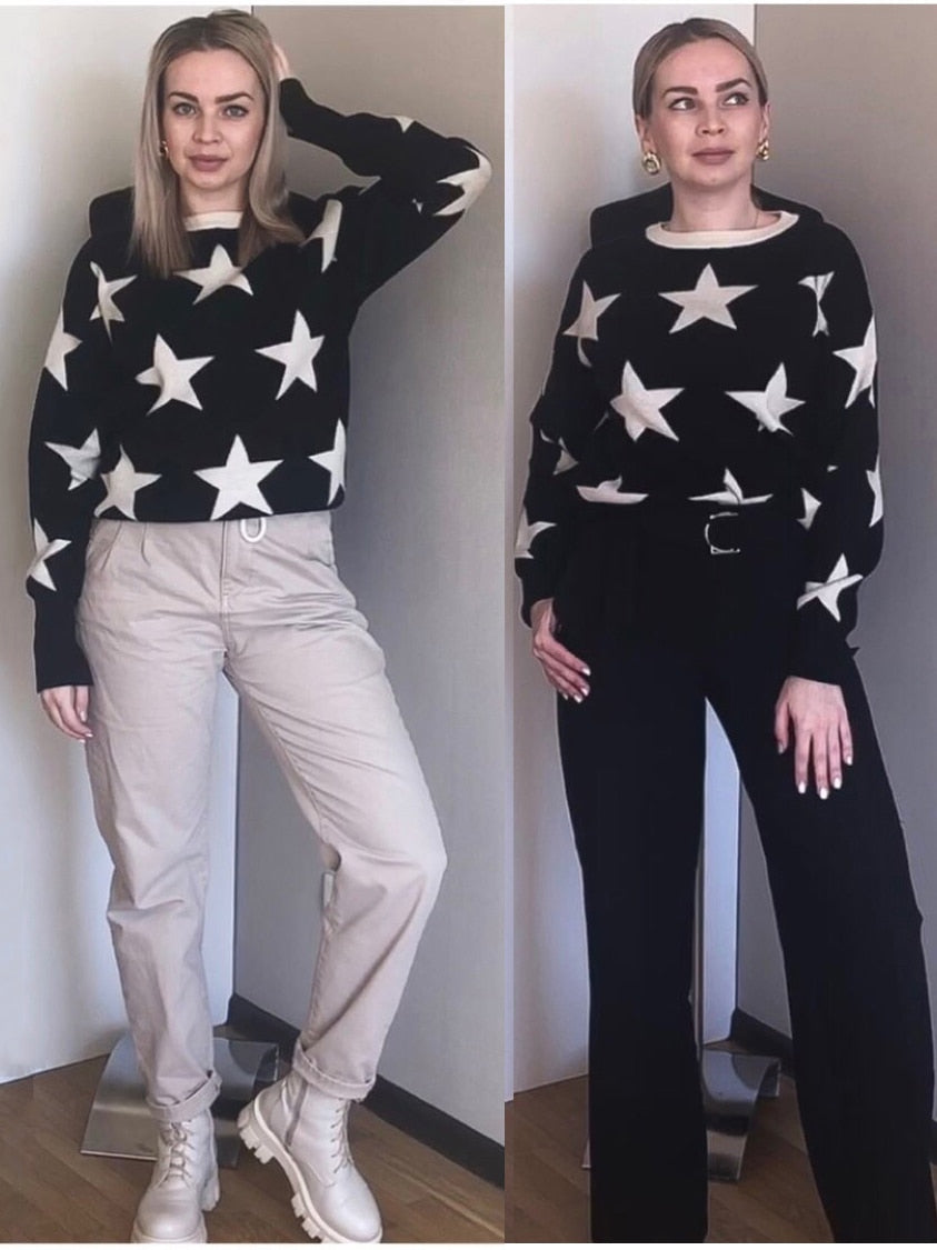 Super Star Pullover Knitted Sweaters