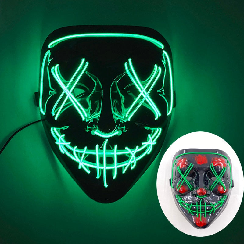 Glowing Cosplay LED Joker Masks