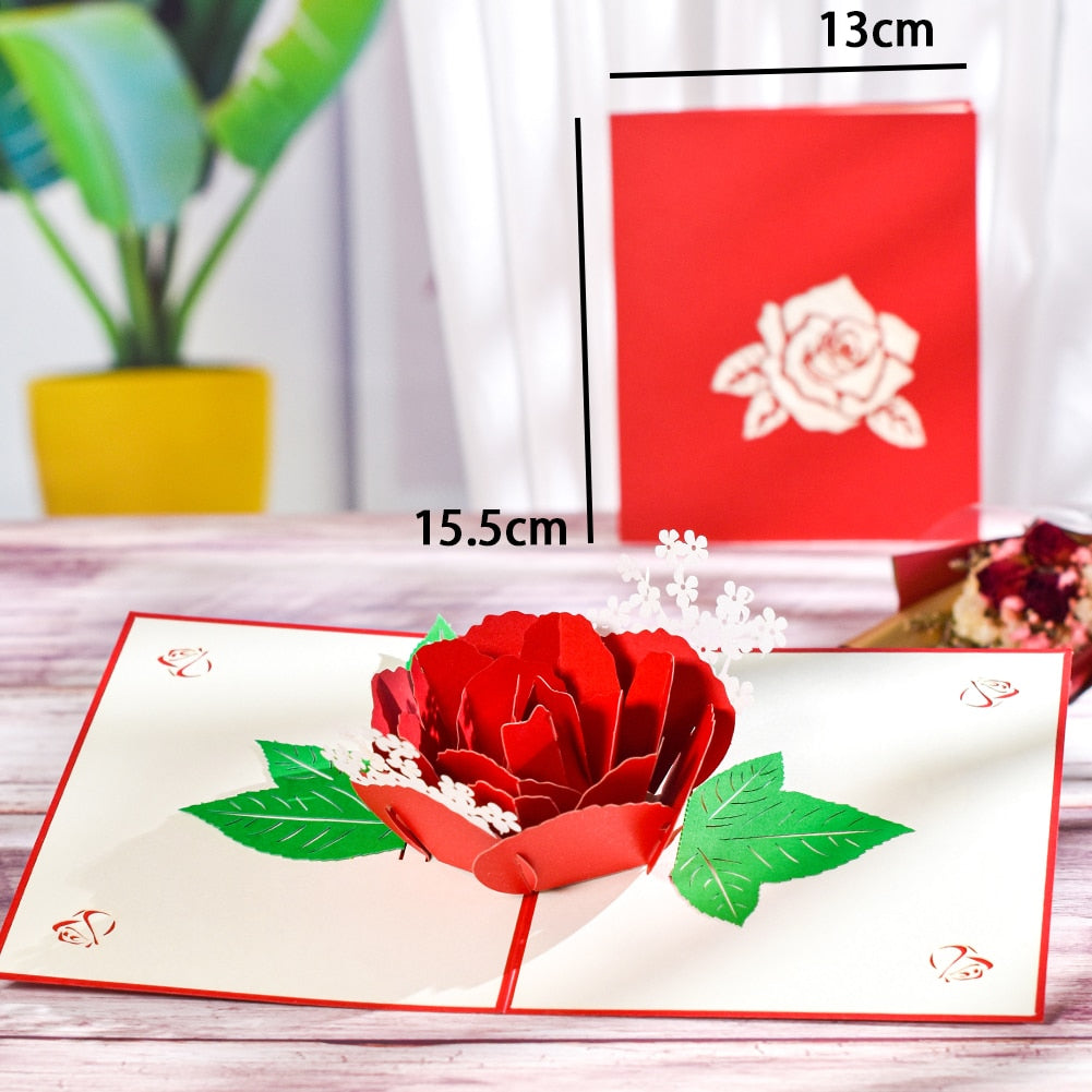 Pop-Up Flower Card 3D Greeting Card