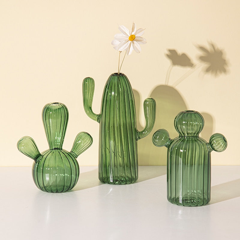 Cactus Glass Vase Hydroponics Plant Vase