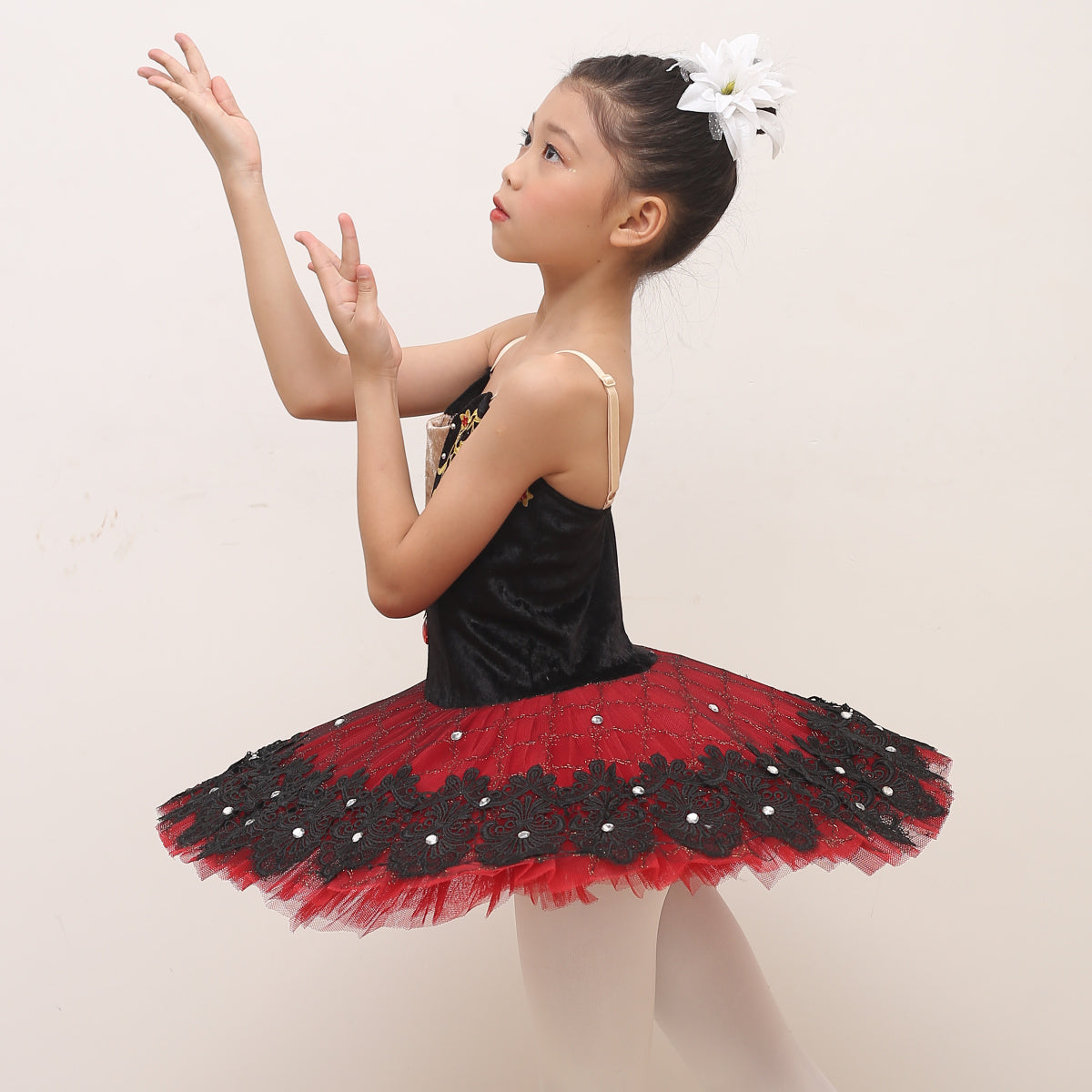 Velvety Top Embroidered Ballet Tutus Kids and Adult Ballerinas