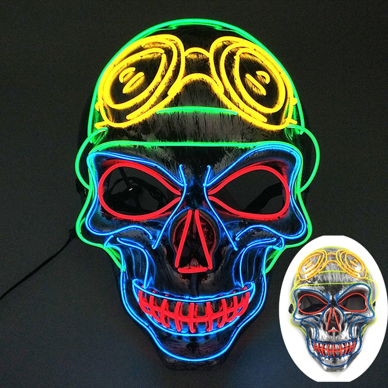 Glowing Cosplay LED Joker Masks