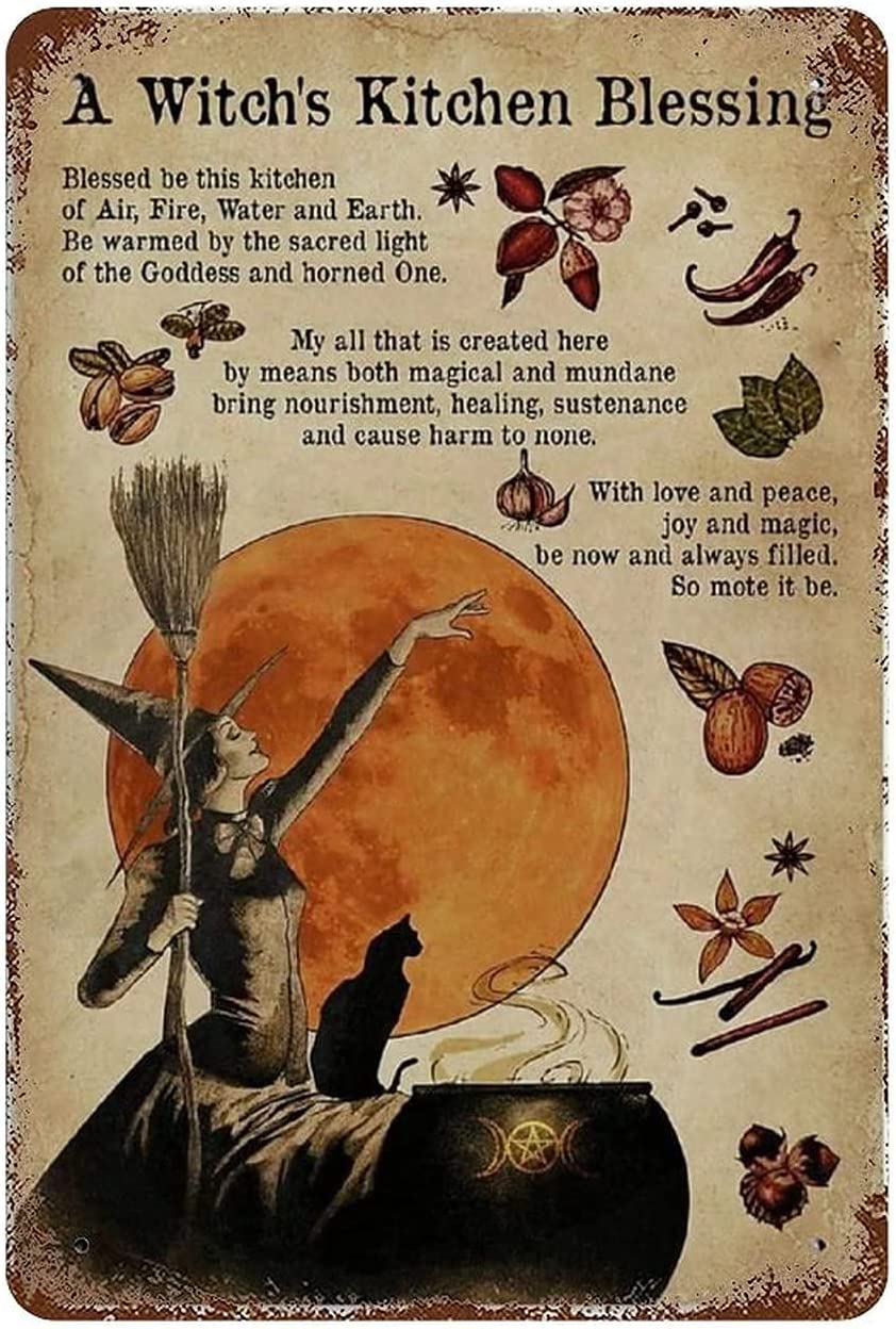 "Into the Forest I Go, To Lose My Mind and Find My Soul" and other Witch Themed Tin Signs