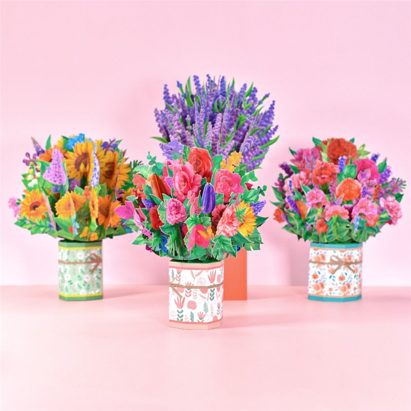 Pop-Up Flower Card 3D Greeting Card