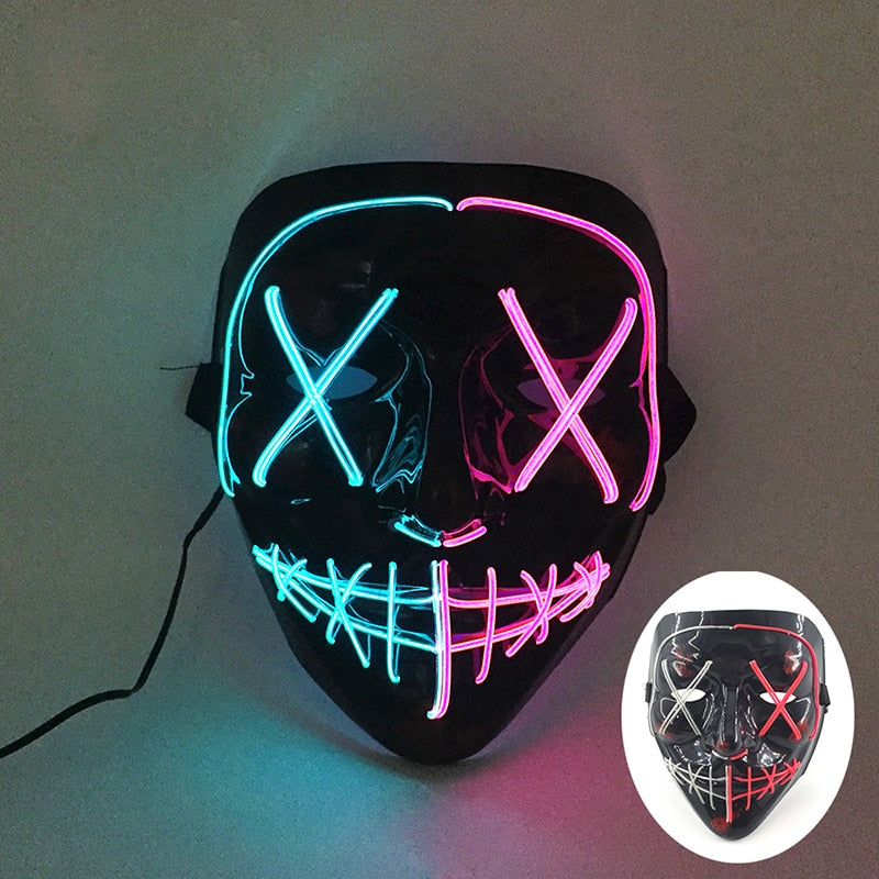 Glowing Cosplay LED Joker Masks