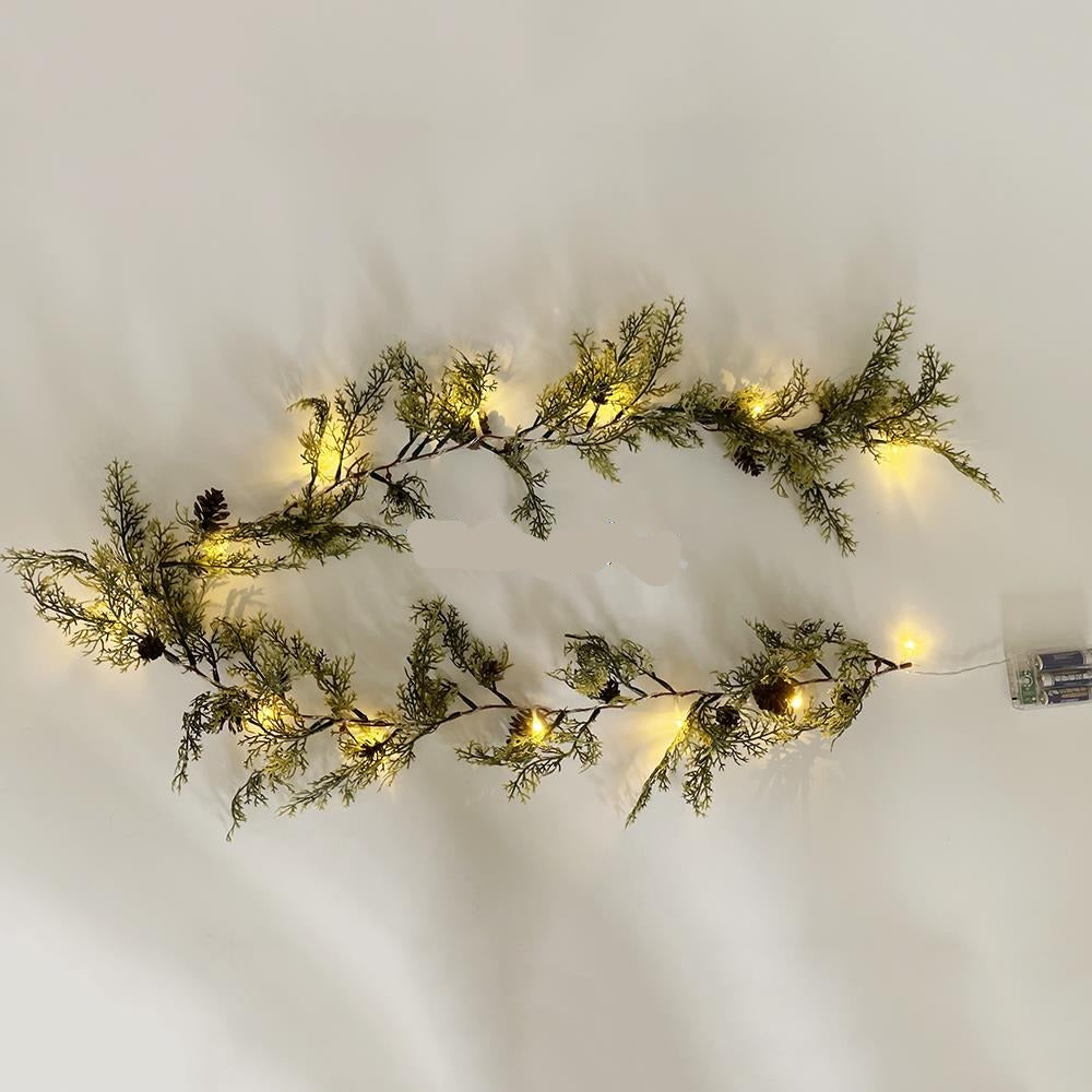 Christmas Pine Cone String Lights Garland LED Fairy Lights