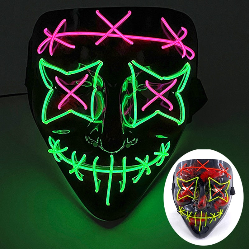 Glowing Cosplay LED Joker Masks