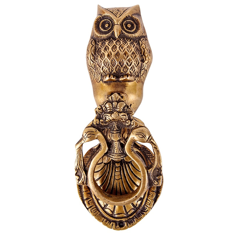 Victorian Brass Owl Door Knocker