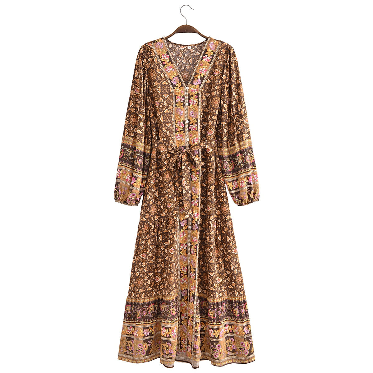 River Moss Boho Maxi Dress