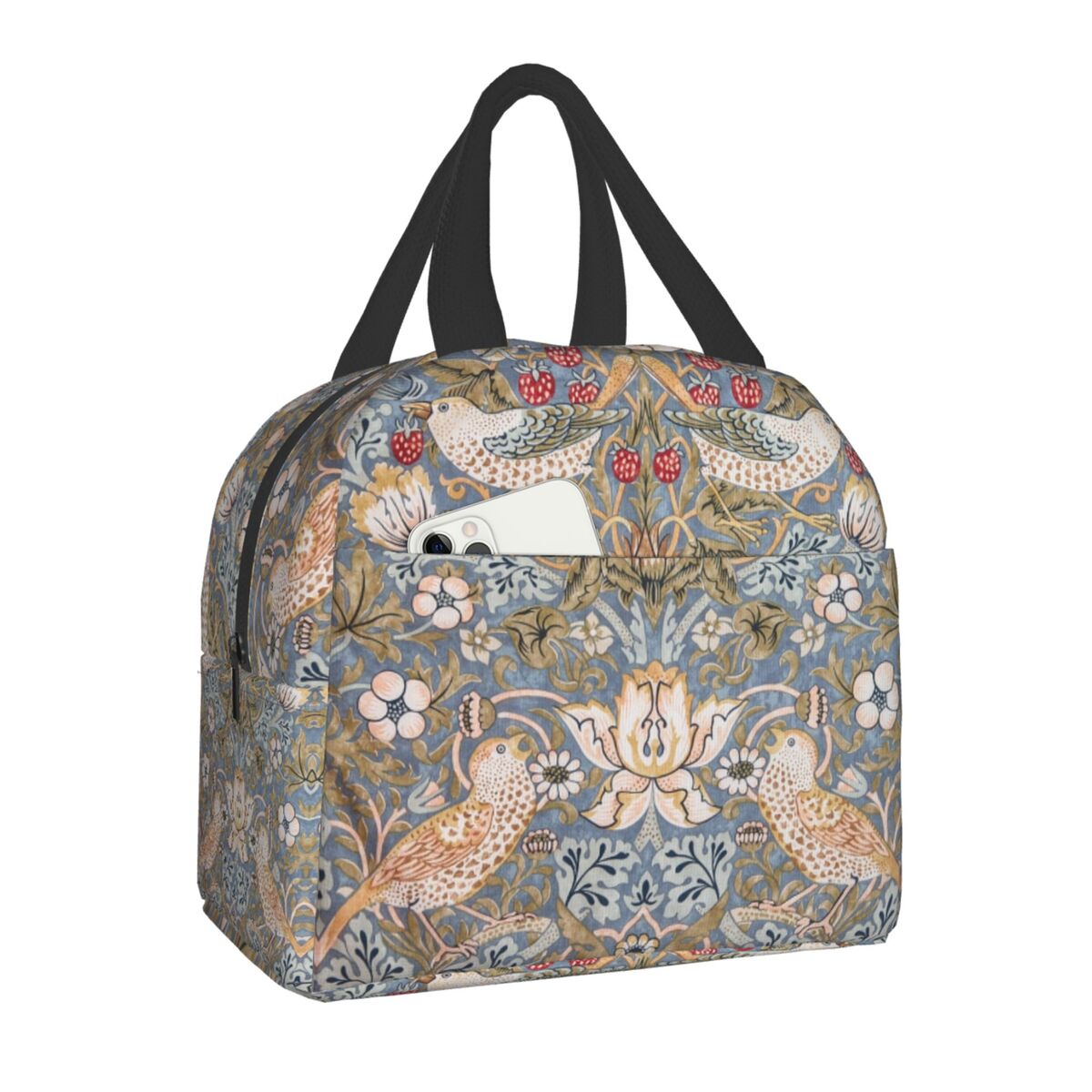 William Morris Print Thermal Insulated Lunch Bag