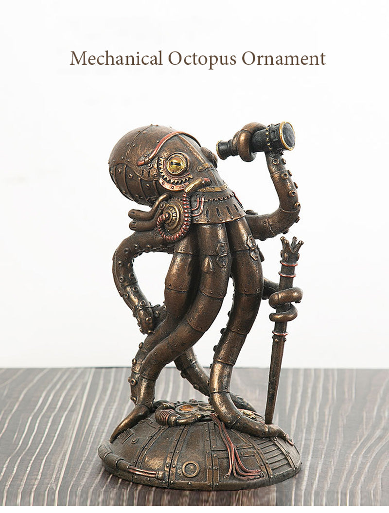 Steampunk Cthulhu Octopus Resin Statue Sculpture Home Decor